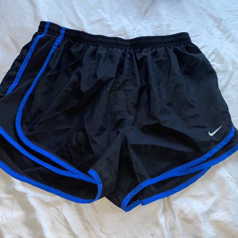 Nike Black & Blue Athletic Shorts